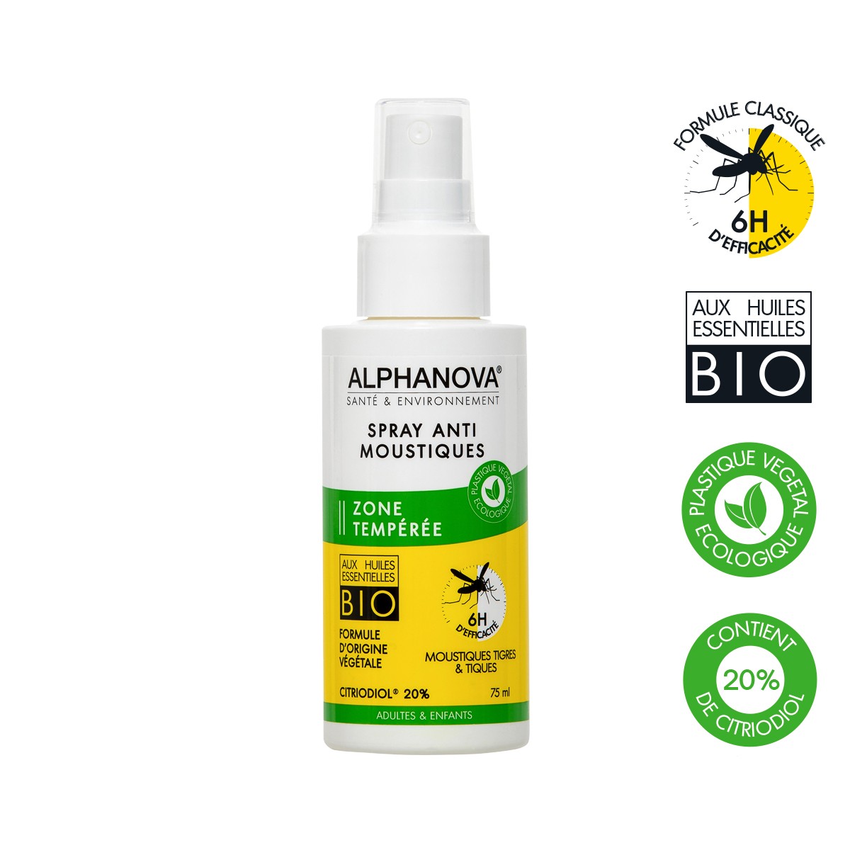 Spray Anti-Moustiques 75ml, Maison - Plantes & Parfums