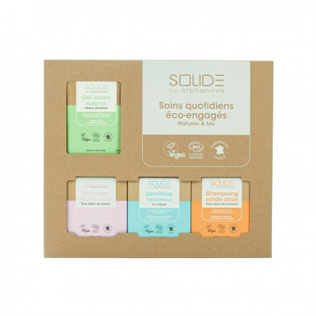 Coffret cadeau soins solides pour peau sensibles