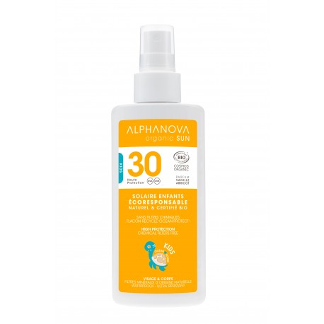 Lait solaire spray Kids Indice 30 BIO – ALPHANOVA SUN