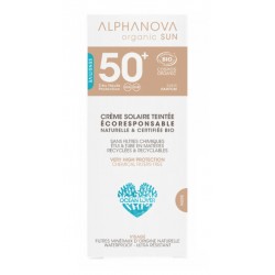 Crème solaire teintée Indice 50+ BIO - ALPHANOVA SUN